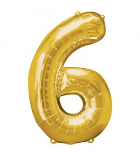 BALÃO DOURADO NUMERO 6